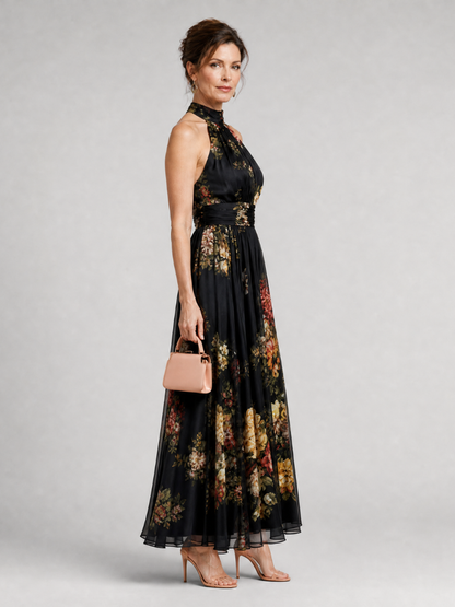 SIOR | Floral Halter Midi Dress
