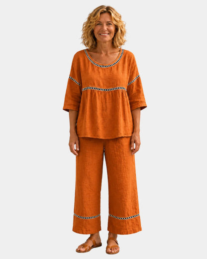 Bonne | Fresh Blouse & Matching Pants Set