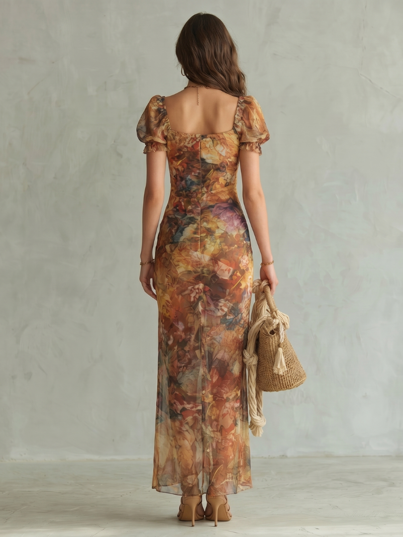 SKY | Ruffle Midi Dress