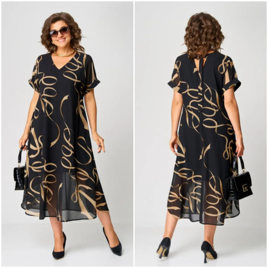Pauline | Elegant Printed Dress