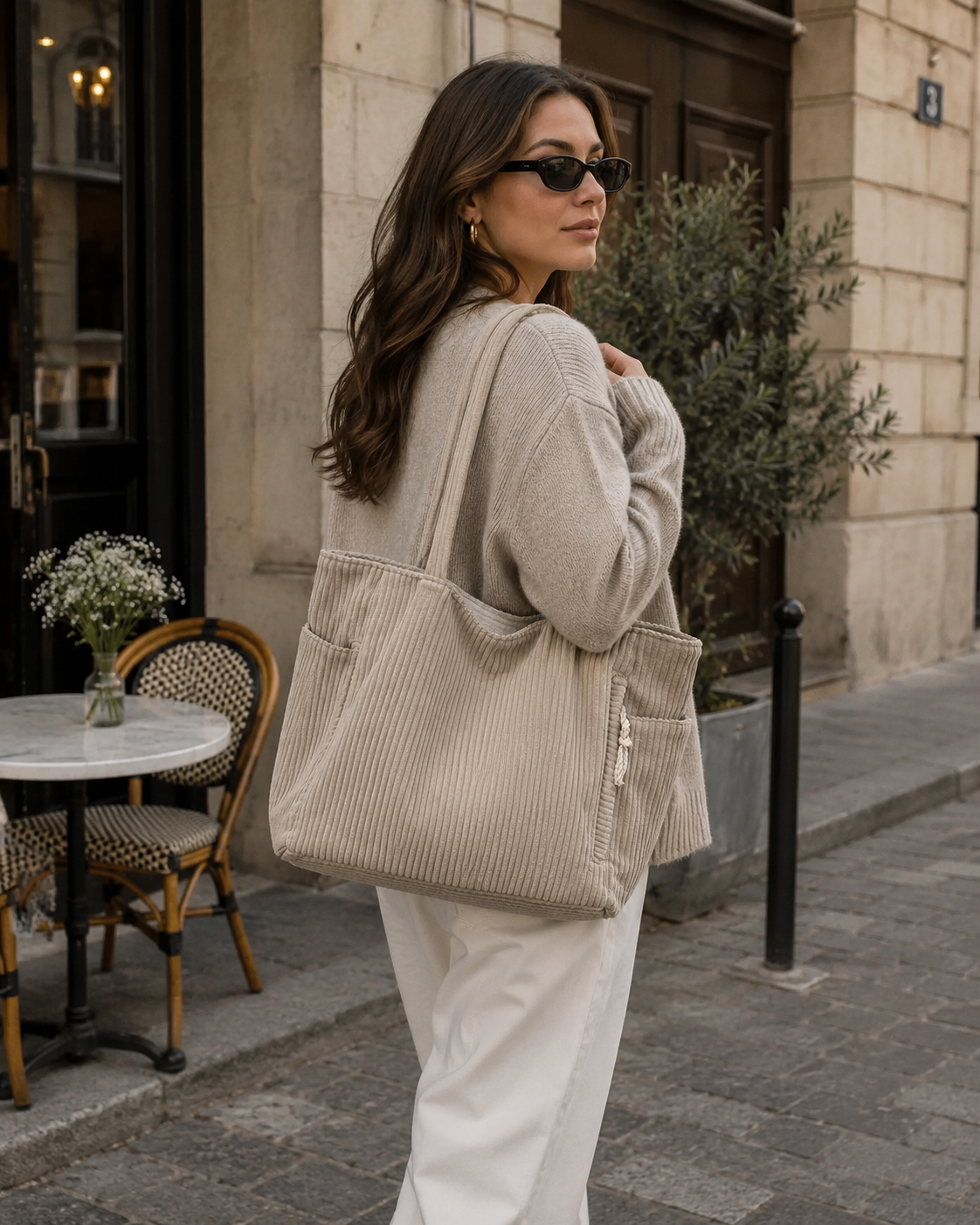 Olivia | Corduroy Shoulder Bag