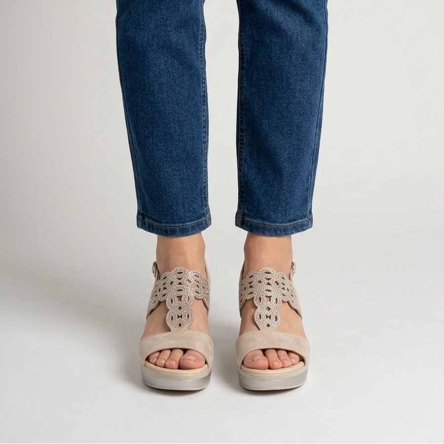 RACHELLE | Comfortable women's wedge sandal