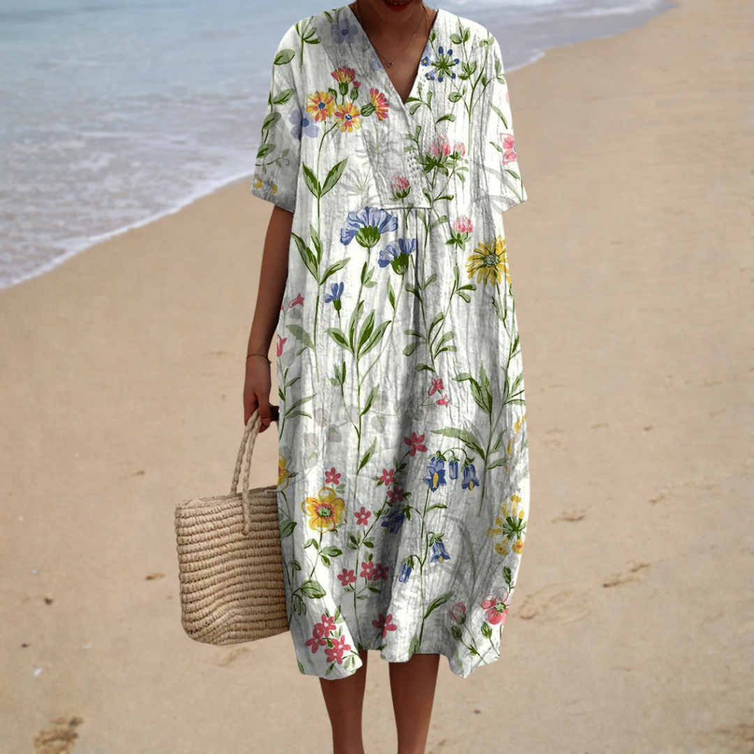 Delphine | Floral Maxi Dress - women's dress