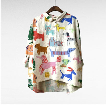 Ondine | Playful Animal-Print Blouse