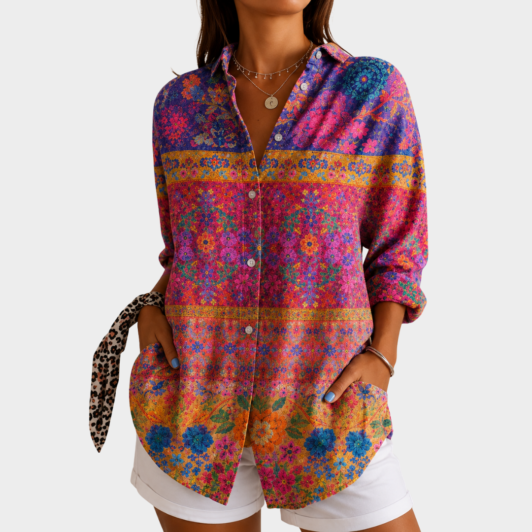 Ann | Floral Patchwork Shirt