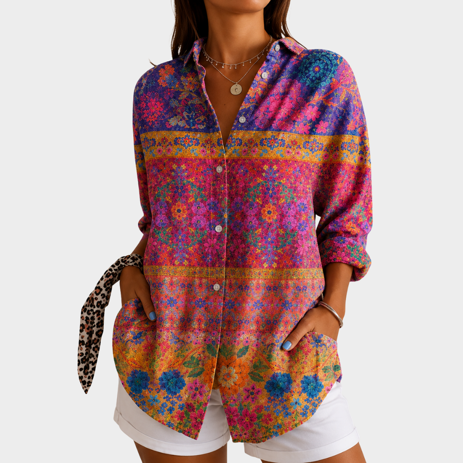 Ann | Floral Patchwork Shirt