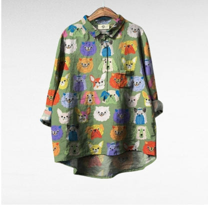 Lison | Playful Animal-Print Blouse