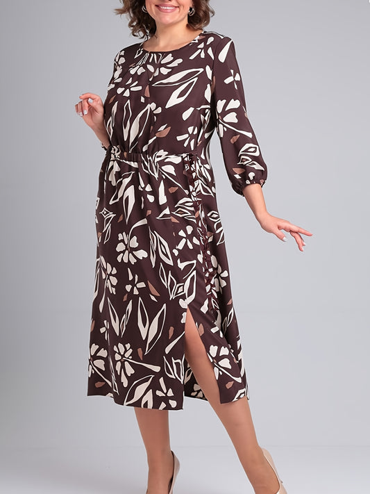 Luciana | Floral Tie-Waist Midi Dress