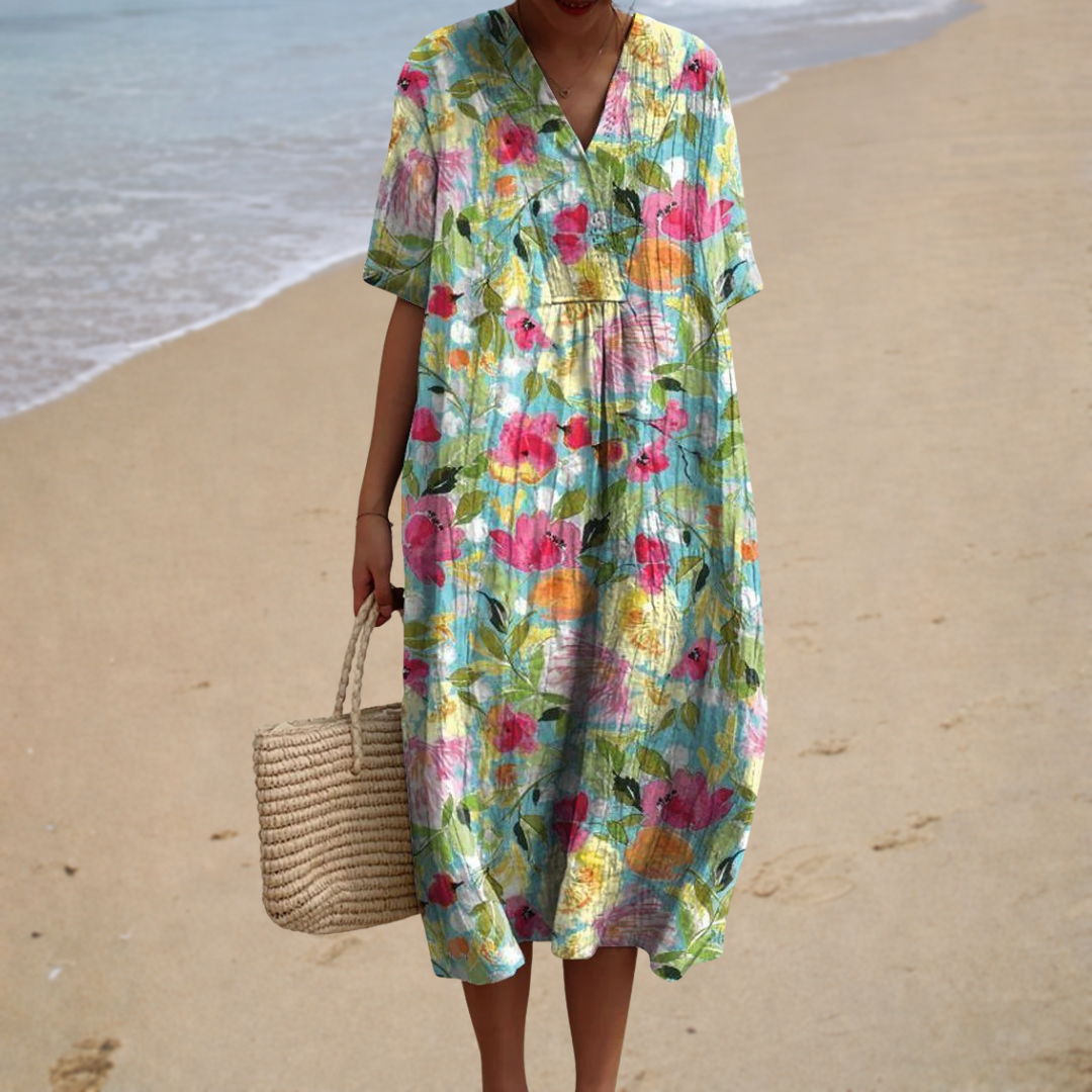 Juliette | Maxi Dress Floral Colorful - women's dress