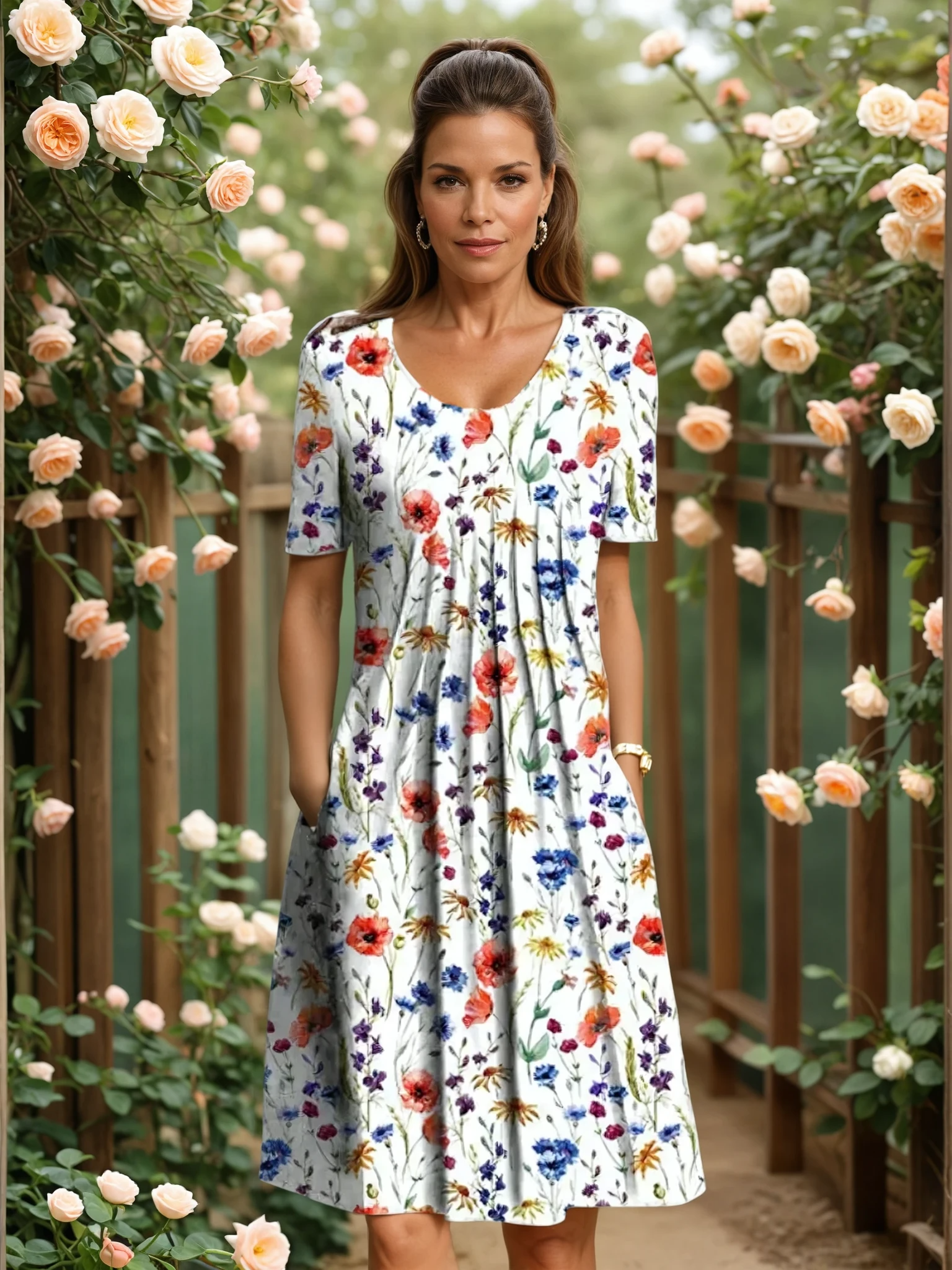 GEORGINA | ELEGANT DRESS WITH TUMMY COVERAGE
