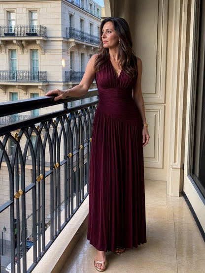 LEMAR | Sleeveless V-Neck Midi Dress