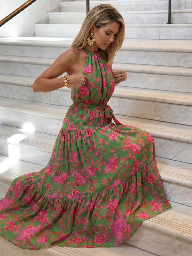ROWEN | Draped Halter Dress