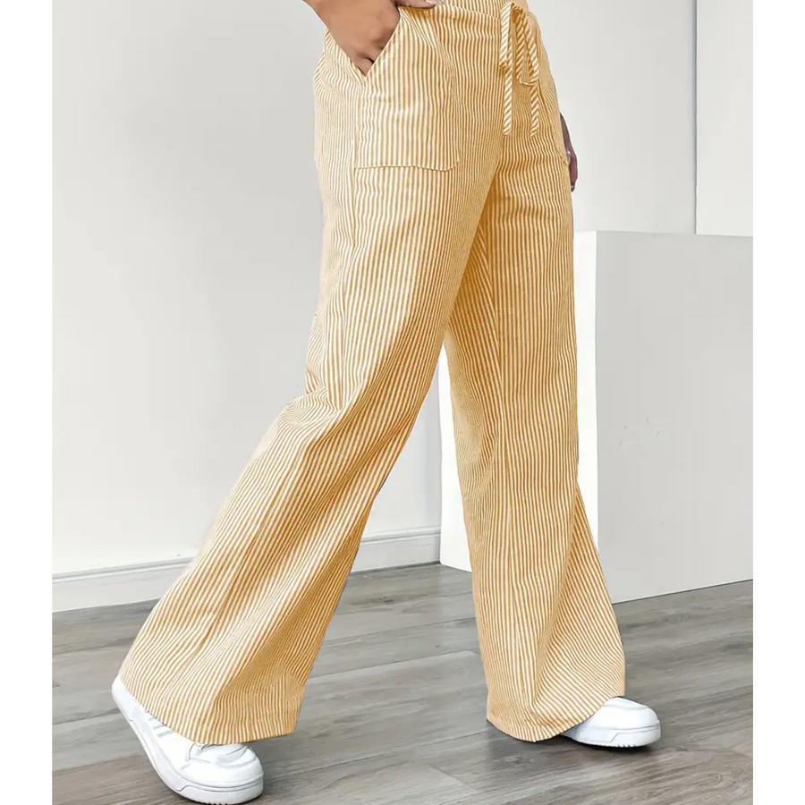 Amber | Striped Pants with Pockets