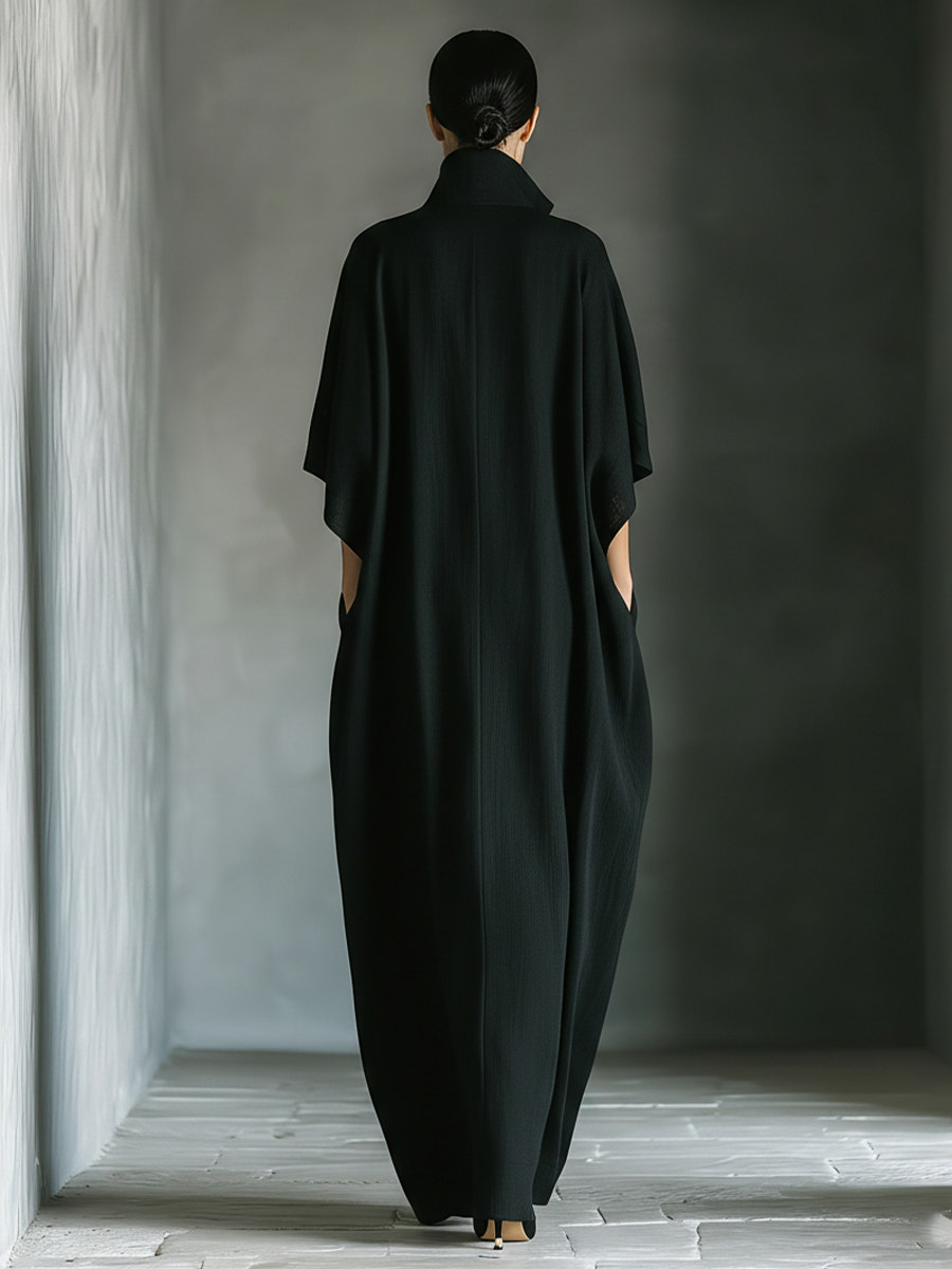 Costanza | V-neck Maxi Black Dress