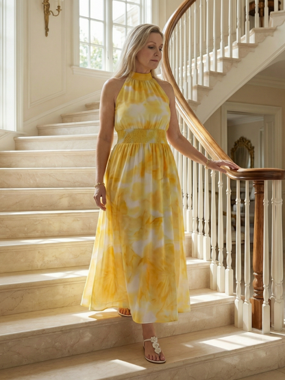 SYLIN | Halter Midi Dress