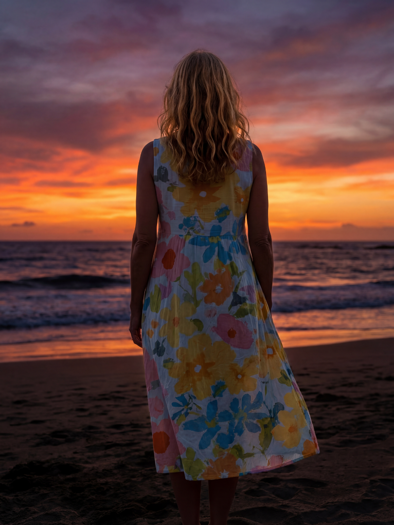Esmé | Coastal Floral Midi Dress