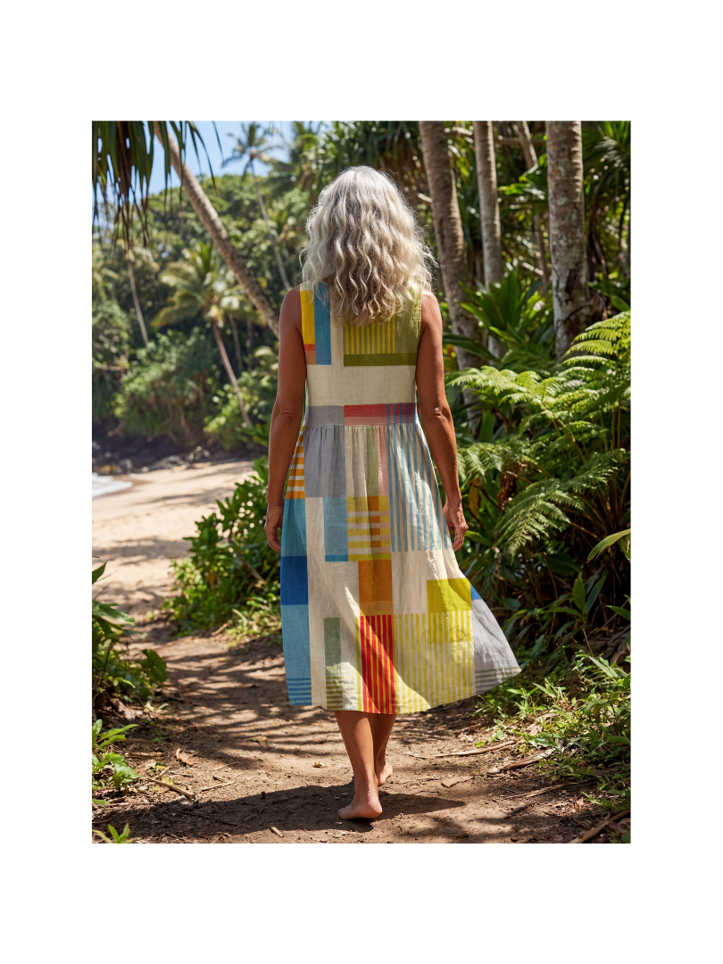 Lexara | Painted Block Midi Dress