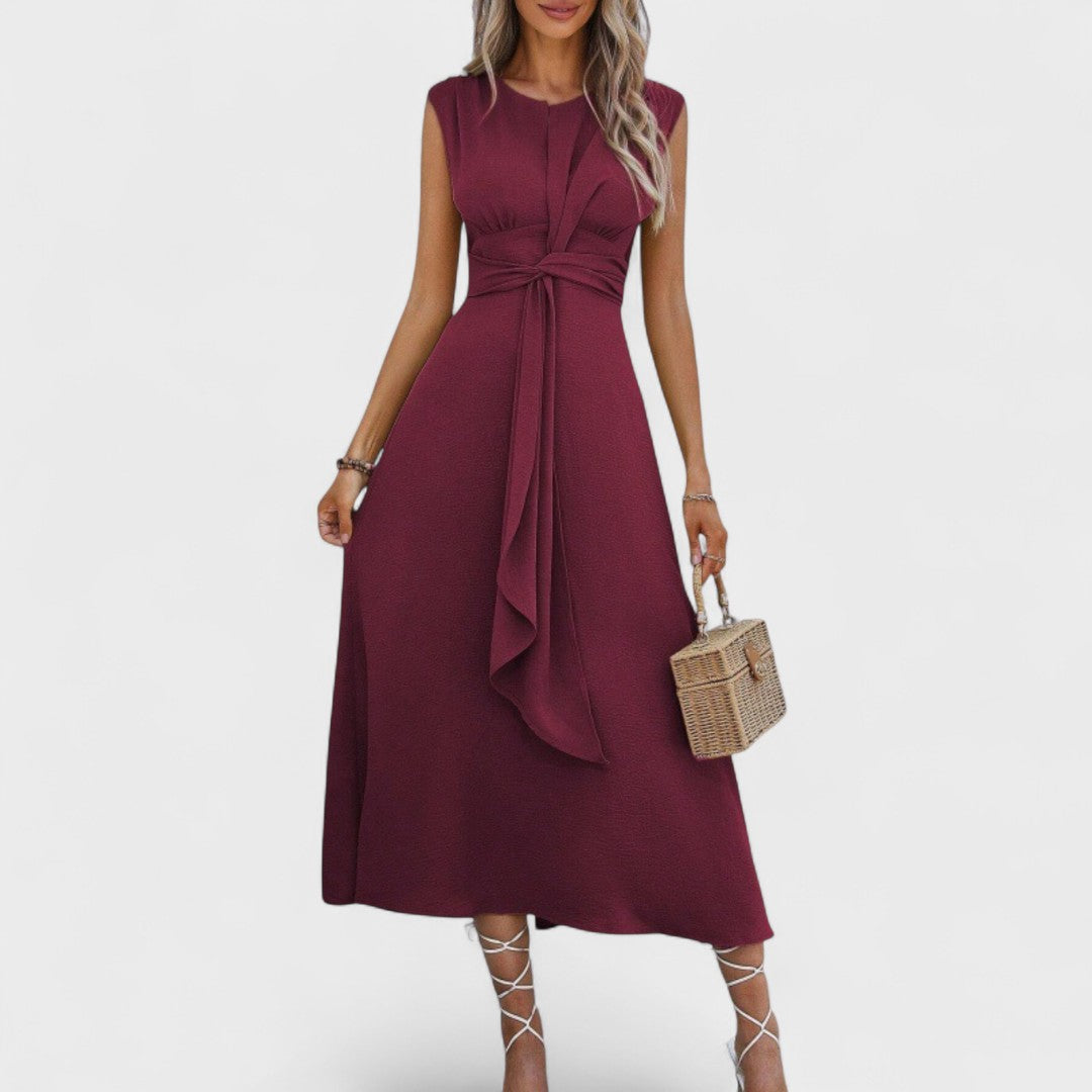 Andrea | Elegant Sleeveless Round-Neck Maxi Dress
