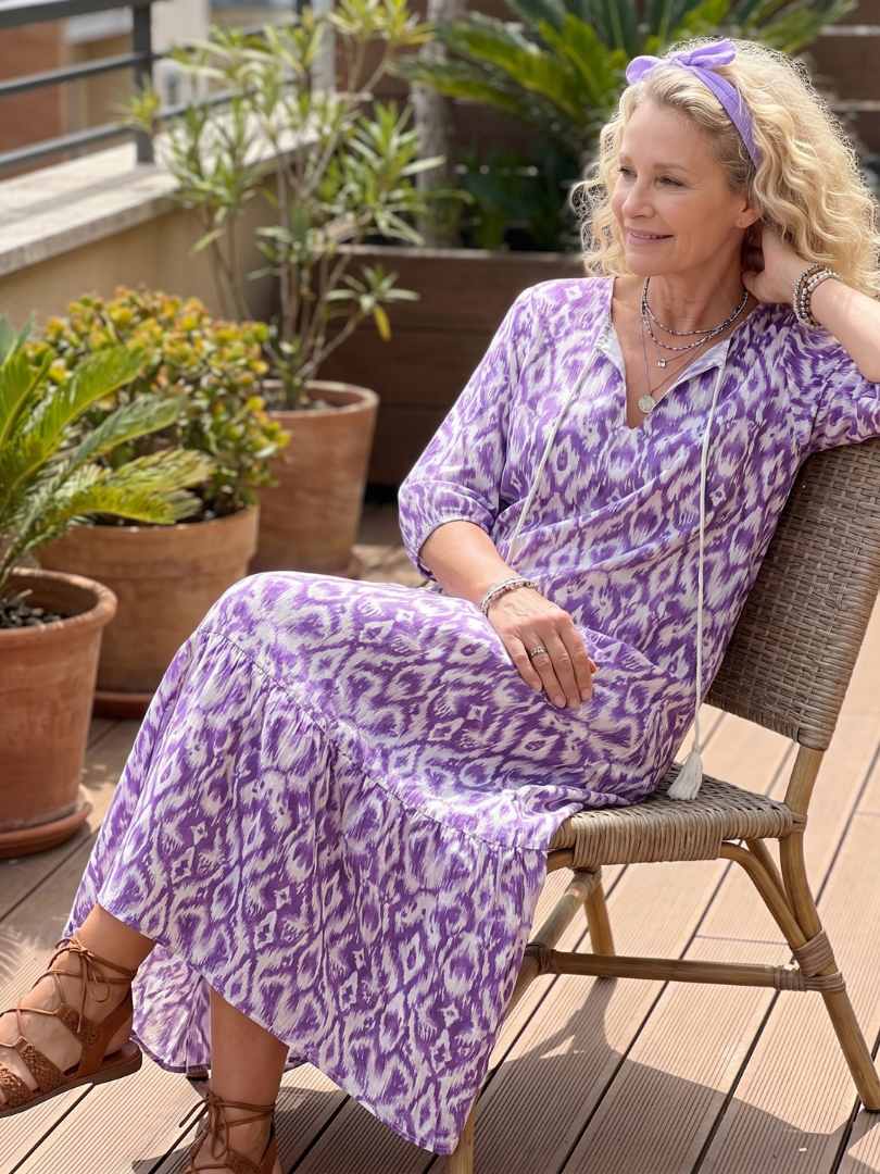 Penelope | Robe Midi à Nouer Imprimée