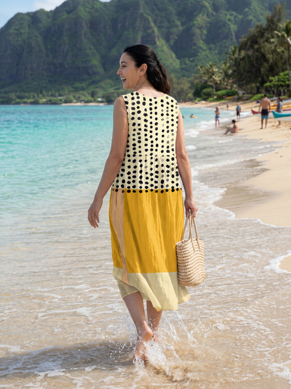 Azora | Garden Dot Midi Dress