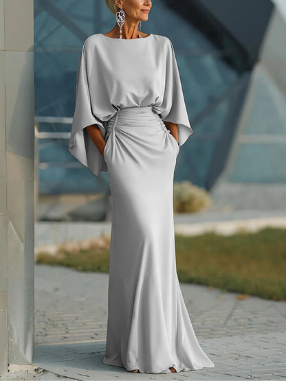 Clara | Elegant V-Neck Backless Sleeve Dress