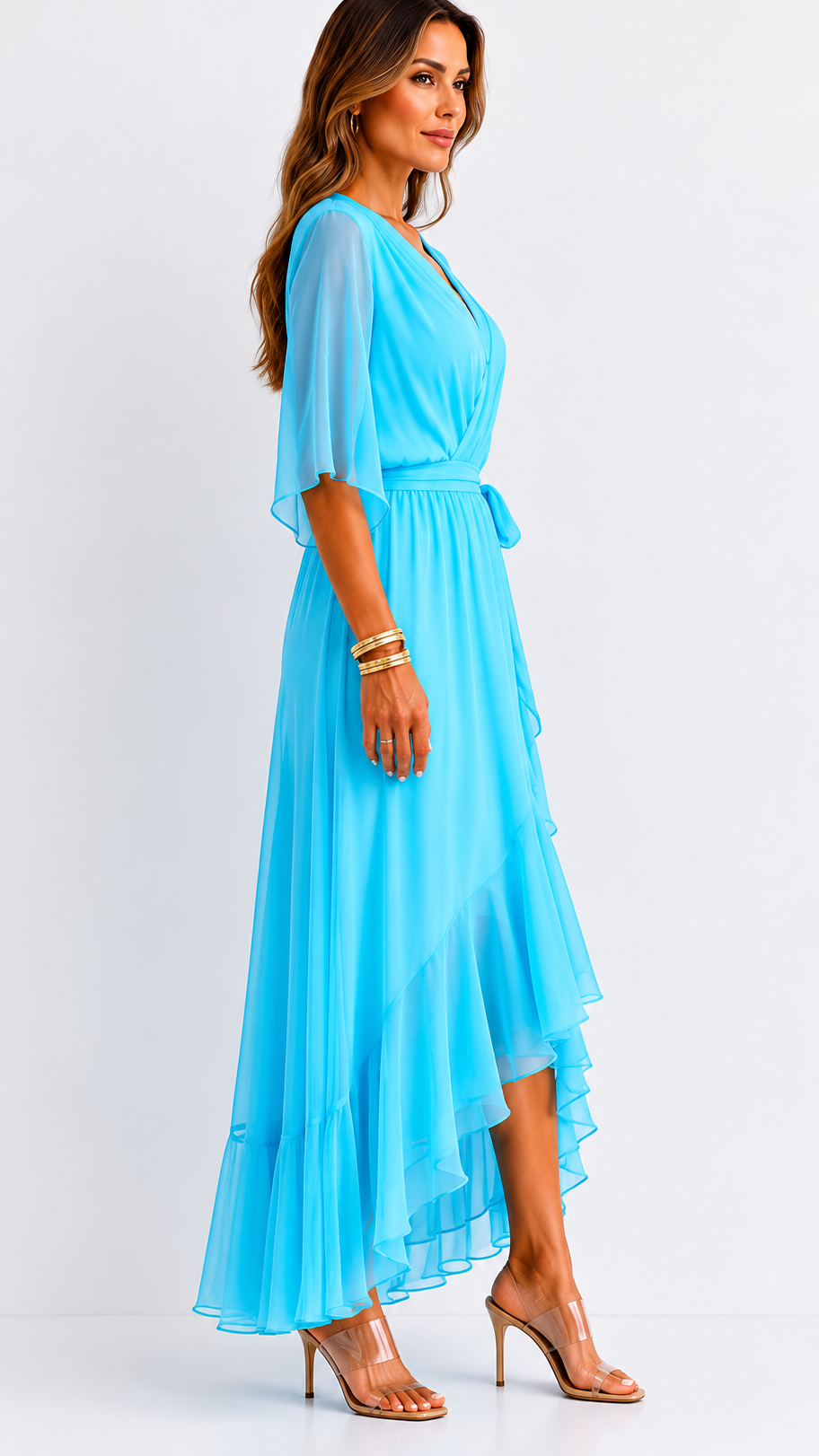 Isabelle | Chiffon Wrap Maxi Dress