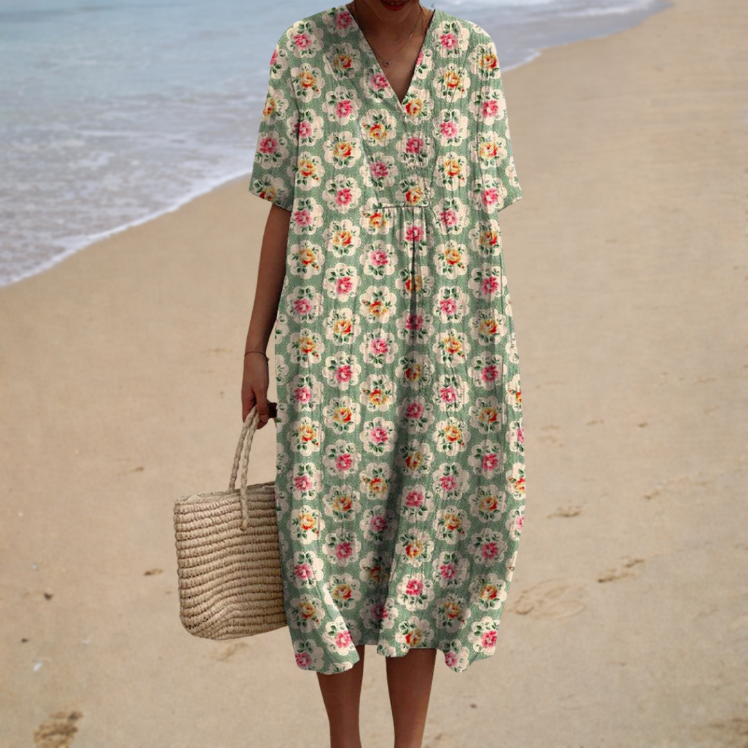 Joséphine | Retro Floral Dress - women's dress