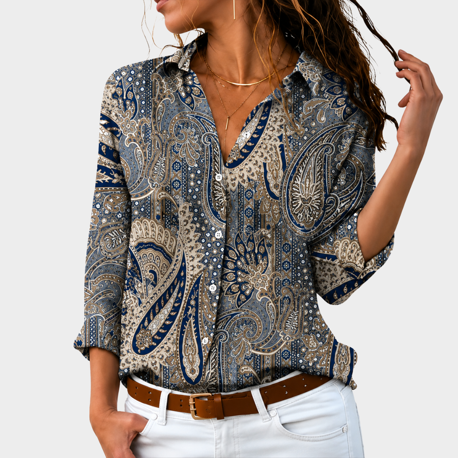 Pamela | Sophisticated Print Blouse