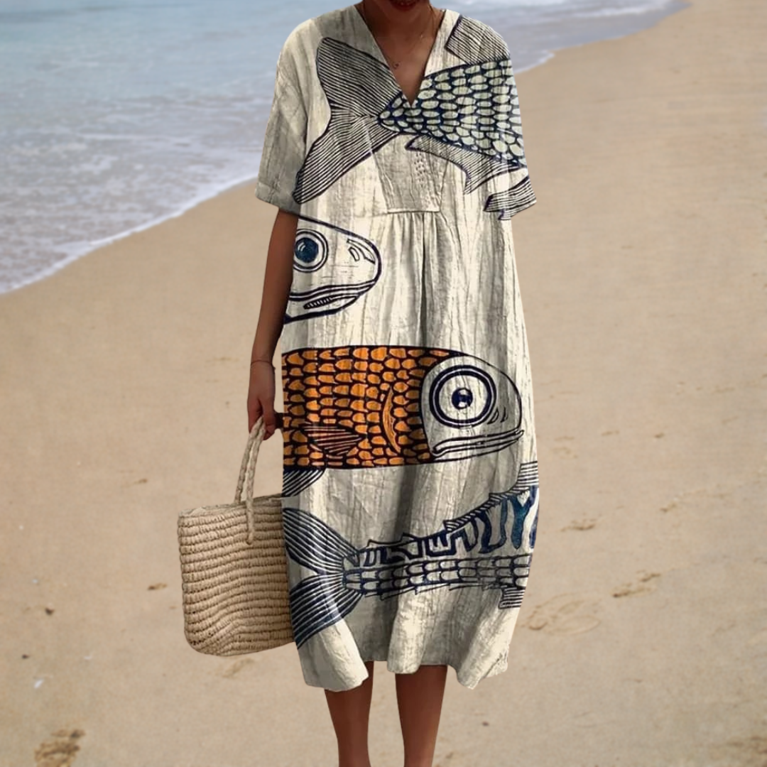Bérénice | Midi Dress Artistique - women's dress