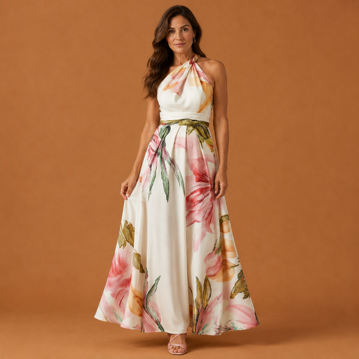 AMIEL | Light Floral Maxi Dress