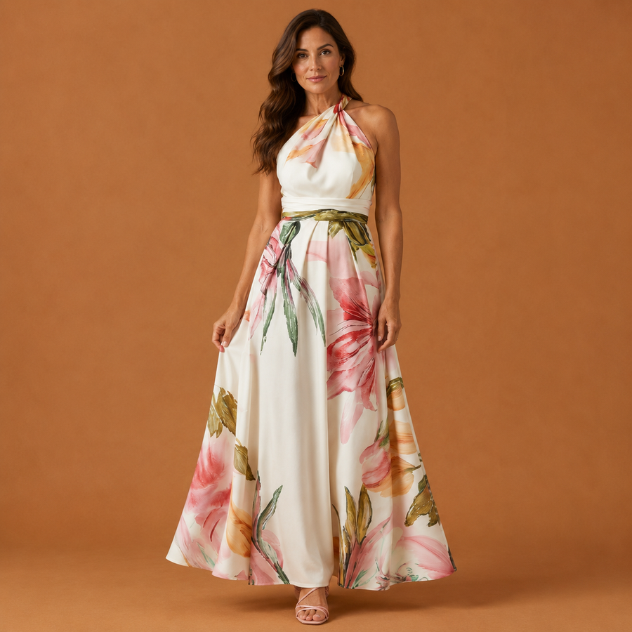 AMIEL | Light Floral Maxi Dress