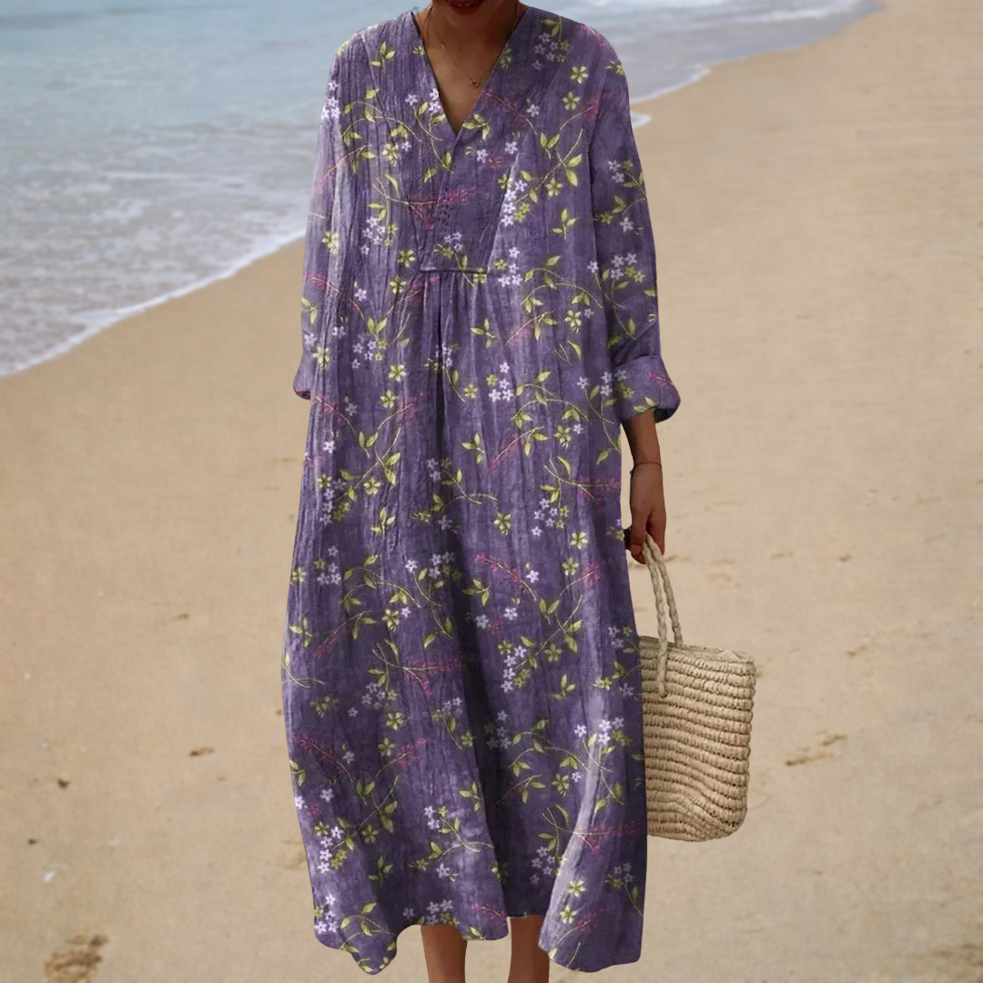 Solène | Floral Maxi Dress - women's dress