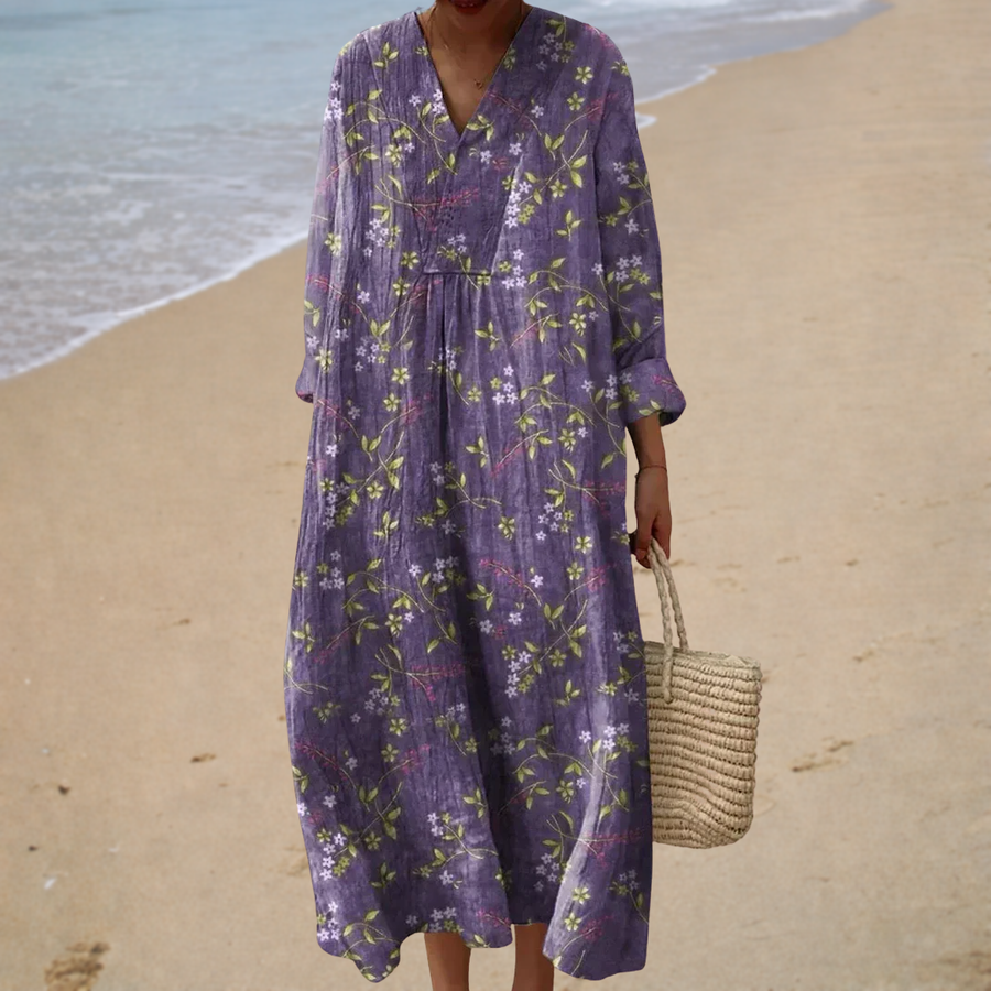 Solène | Floral Maxi Dress - women's dress