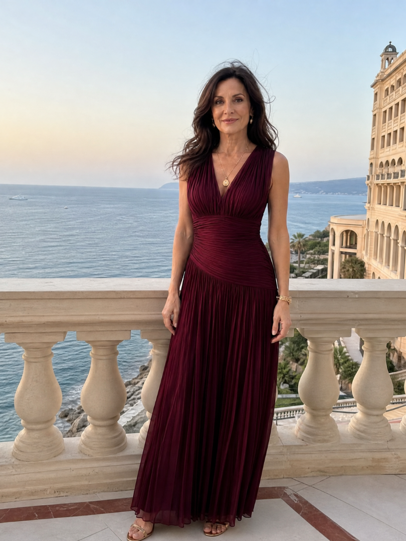 LEMAR | Sleeveless V-Neck Midi Dress