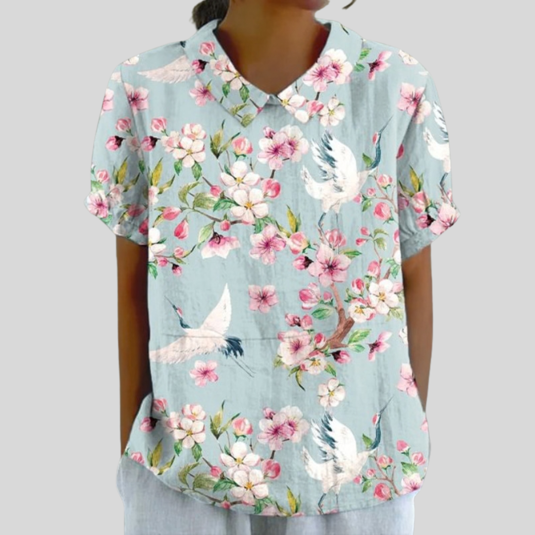Élina | Floral Gracieuse Blouse - women's blouse
