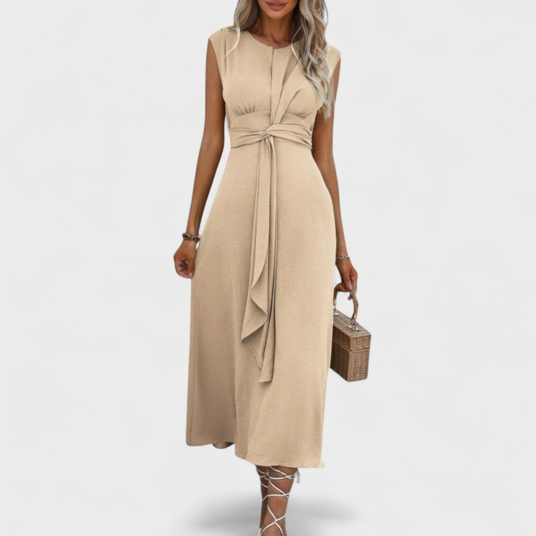 Andrea | Elegant Sleeveless Round-Neck Maxi Dress