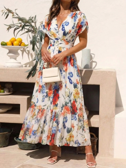 Savannah | Sleeveless Pleated Midi Dress