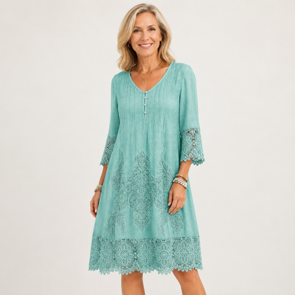 Genevieve | Vintage Lace Midi Dress