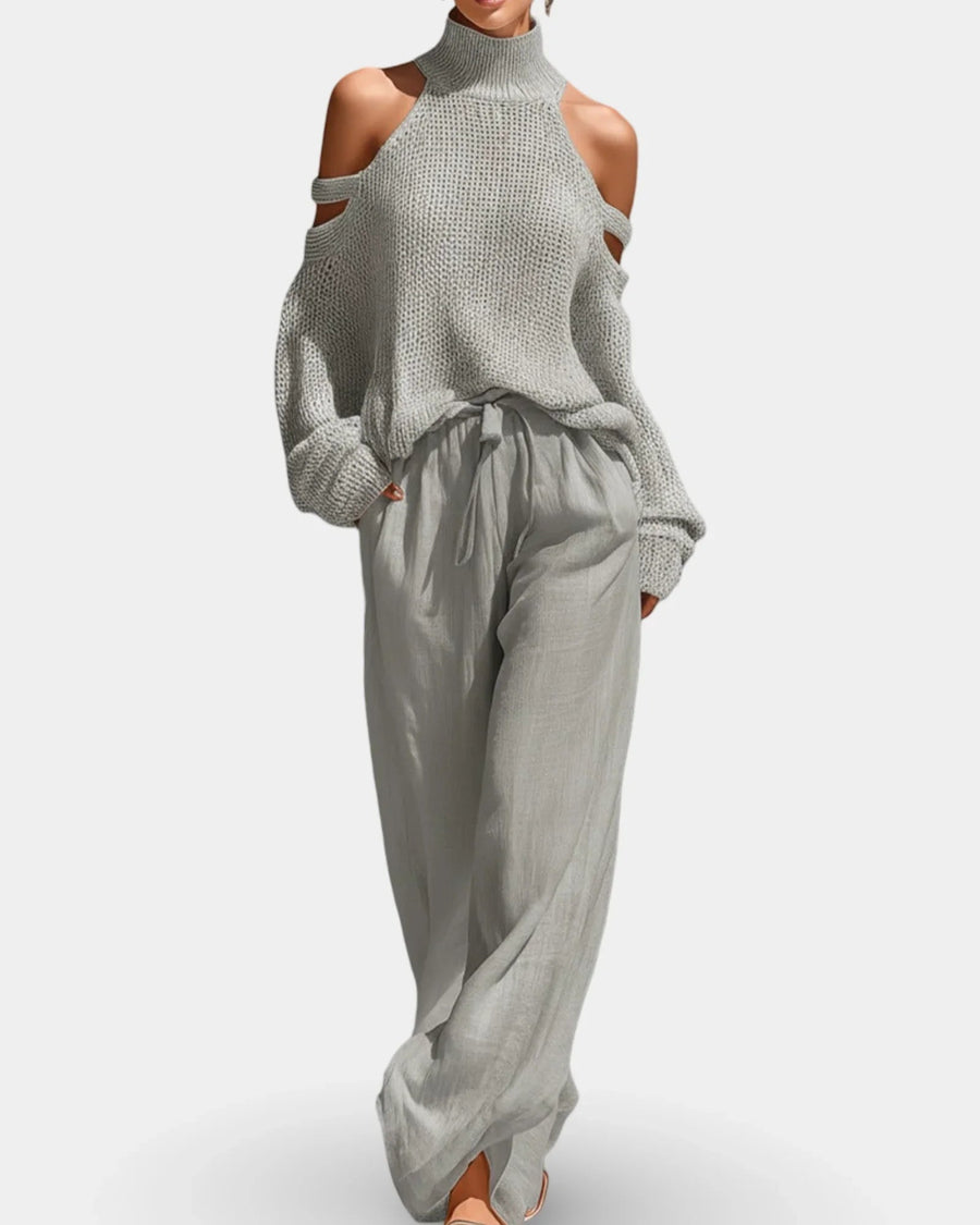 Camile | Knit Top & Pants Set