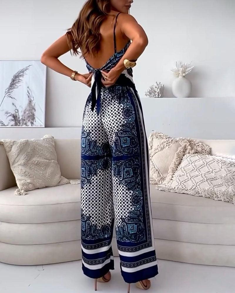 Helen | Lace-Up Vest & Pants Two-Piece Set