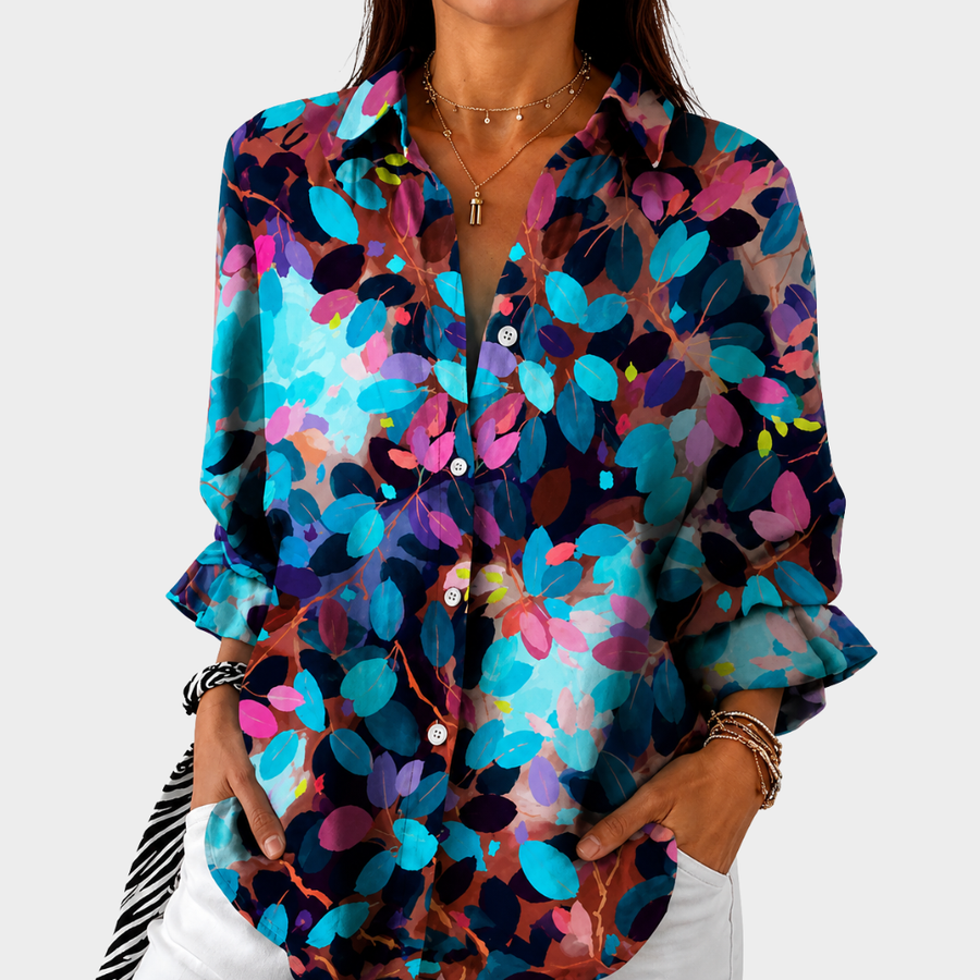 Cheryl | Colorful Leaf Shirt