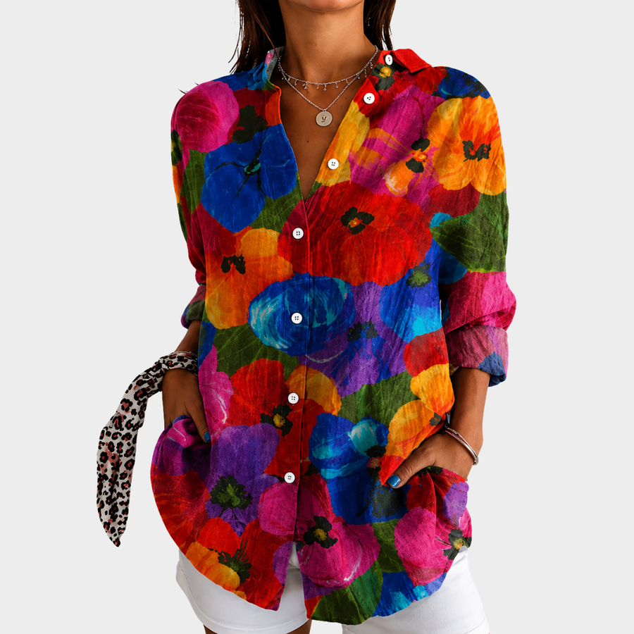 Sharon | Vivid Floral Shirt