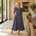 Midnight Bloom Pocket Maxi Dress