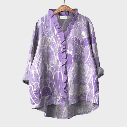 Laura | Floral Raffinée Blouse - women's blouse