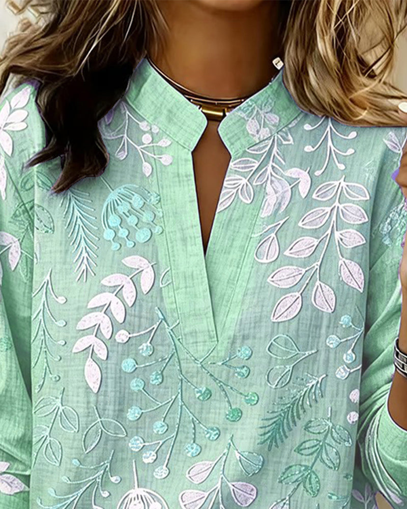 Lauren | Blouse Pastel Floral V-Neck