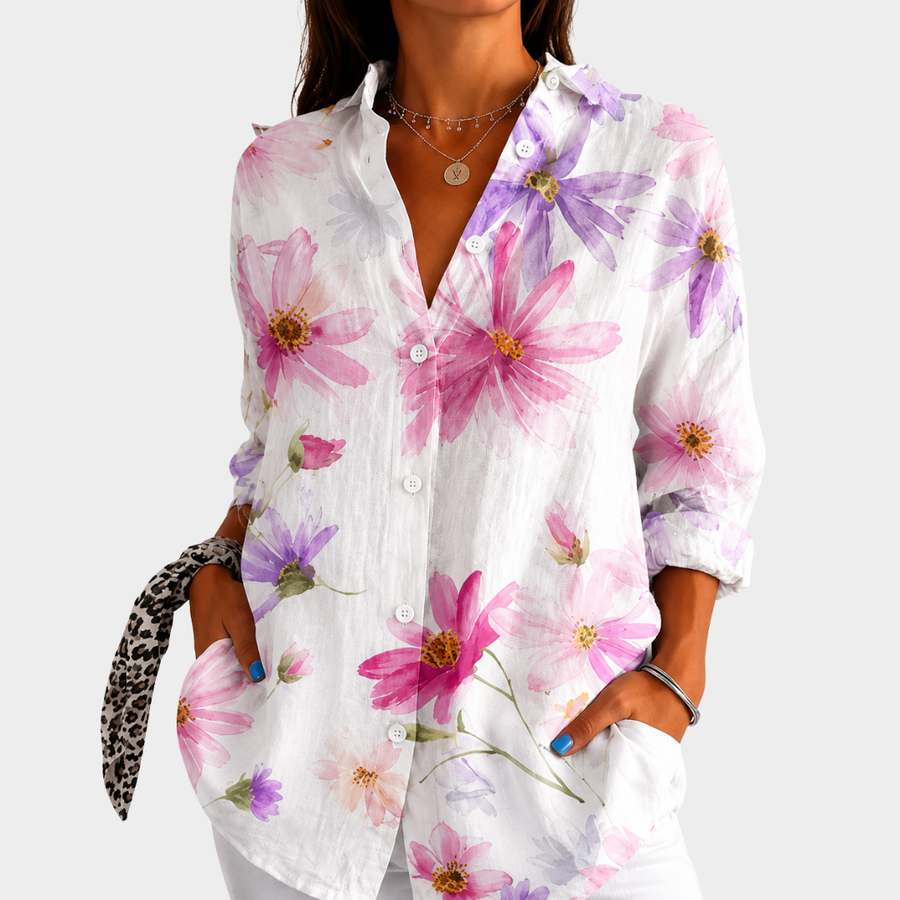 Kathy | Romantic Flower Blouse