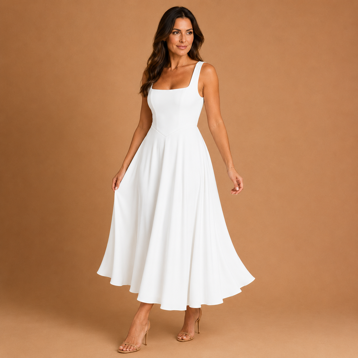 AUDREY | Square-Neck Dress
