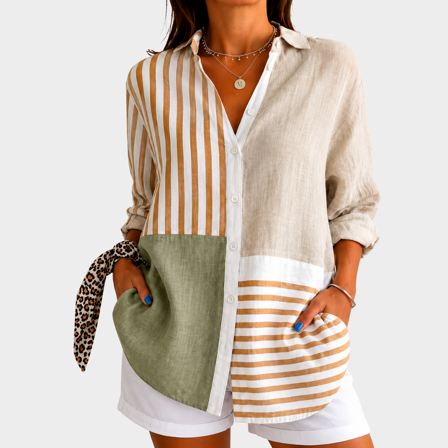 Robin | Elegant Stripe Blouse