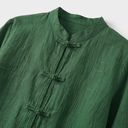 Gerda | Frog Button Casual Blouse