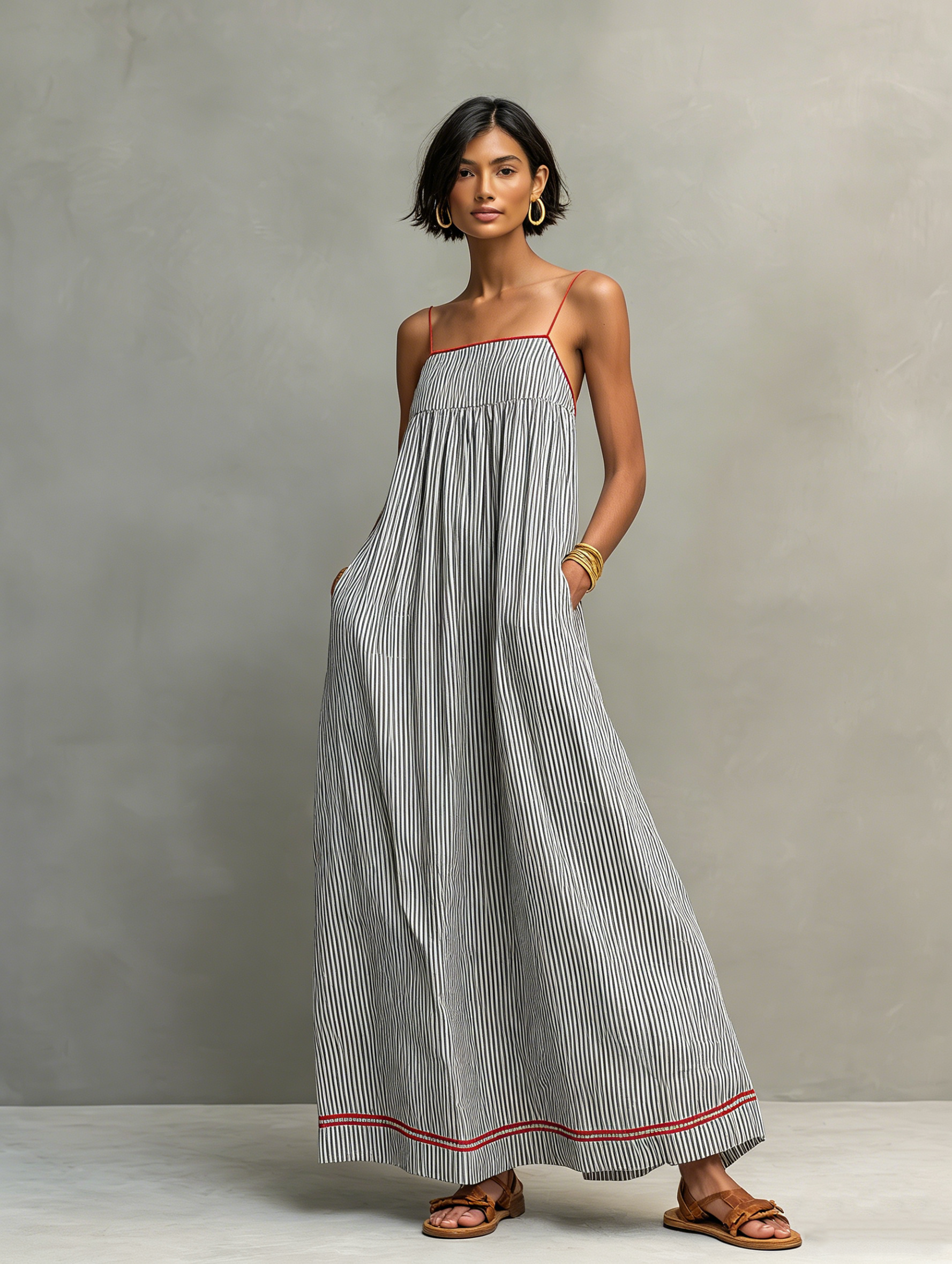 June | Striped Maxi Dress